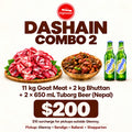 Dashain Combo – 11 kg Goat Meat + 2 kg Bhuttan + 2 × 650 mL Tuborg Beer